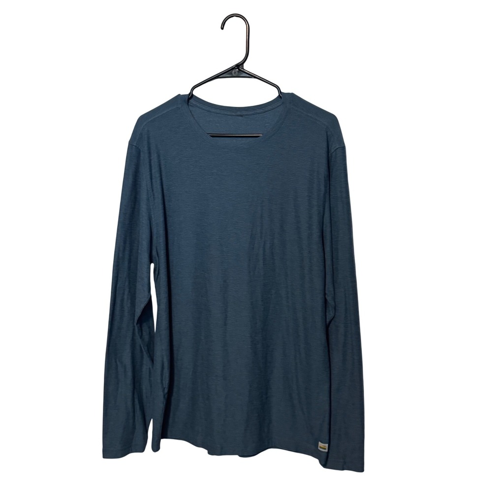 Vuori Long Sleeve Strato Tech Tee Shirt Mens Large Blue Performance Stretch Gym